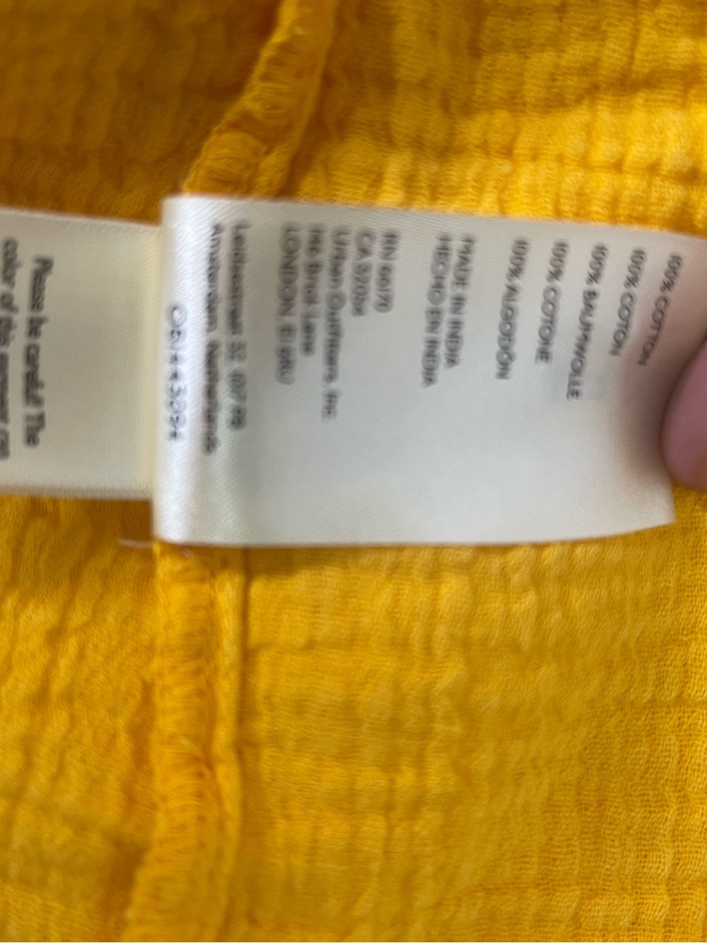 We The Free People Summer Daydream Button Down Shirt Size Medium Yellow Papaya - Picture 14 of 16